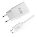 Kit Carregador 2 usb 2.4a Micro Usb Branco
