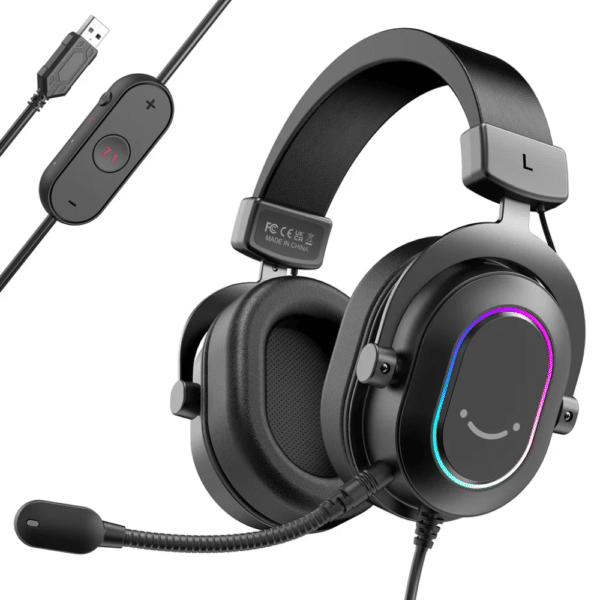 Headset Gamer FIFINE RGB com Microfone - H6